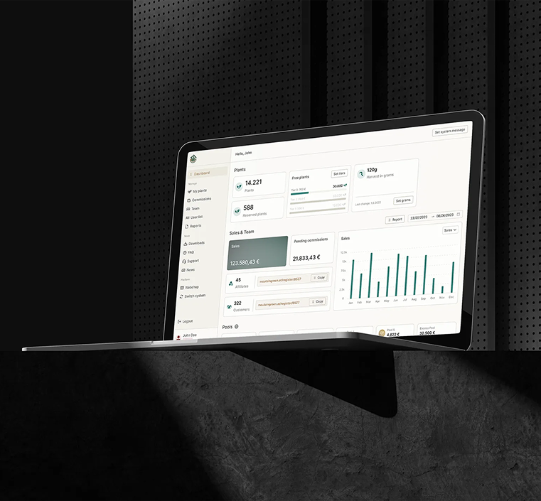 Crafted a custom sales management platform that increased revenue from €200K to €8M in <1 year